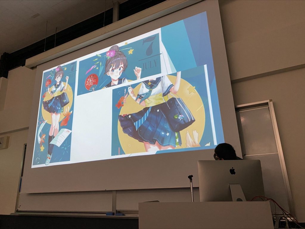 CG・イラスト・アニメ系１年生　春補講制作発表会が行われました。